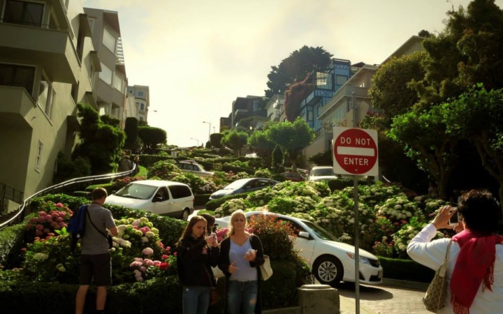 Lambard Street, San Francisco, 加州, 舊金山, 三蕃市, 美西旅遊